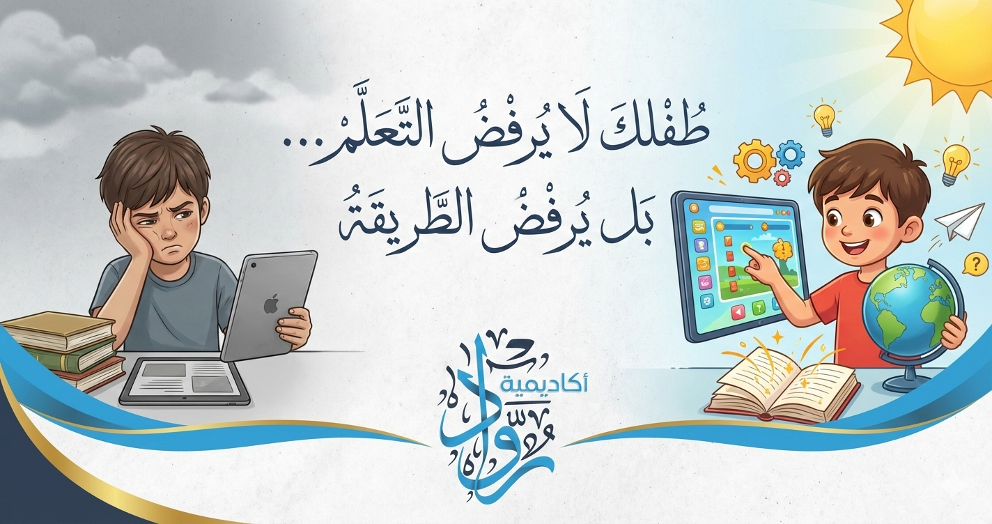 طفلك لا يرفض التعلّم… بل يرفض الطريقة