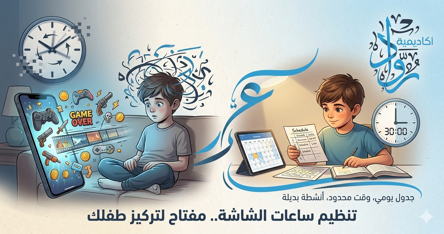 تأثير ساعات الموبايل والألعاب على تركيز طفلك وكيفية تنظيمها