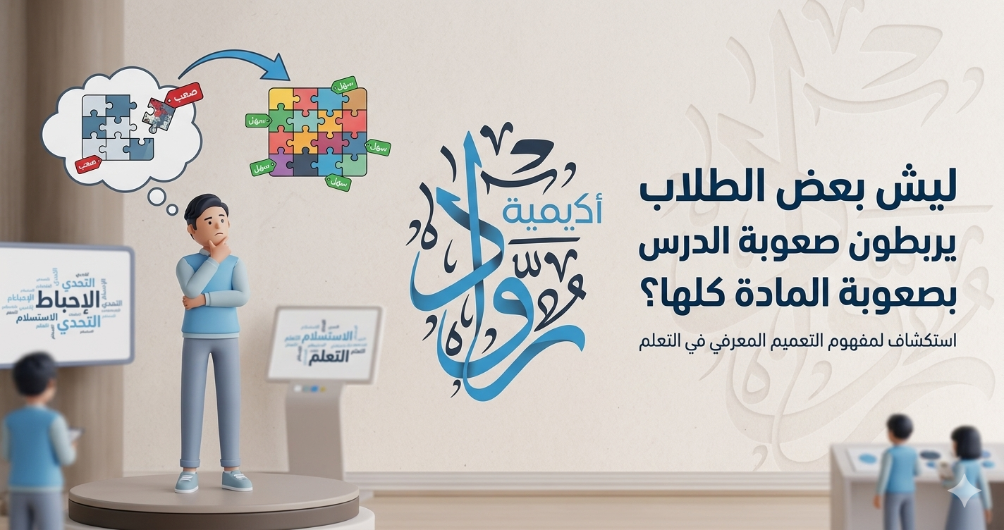 لماذا يربط بعض الطلاب صعوبة درس واحد بصعوبة المادة كلها؟